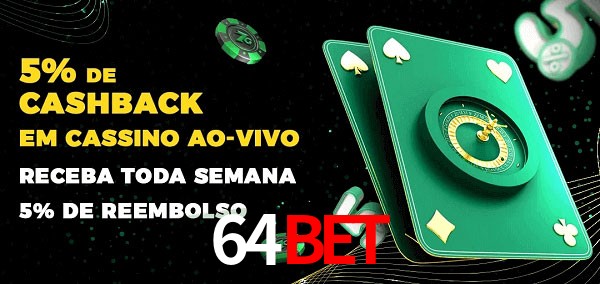 Promoções do cassino ao Vivo 64Bet